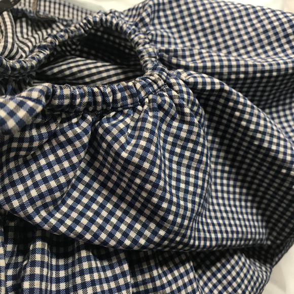 Zara Crop Gingham Off Shoulder Top - Picture 7 of 7